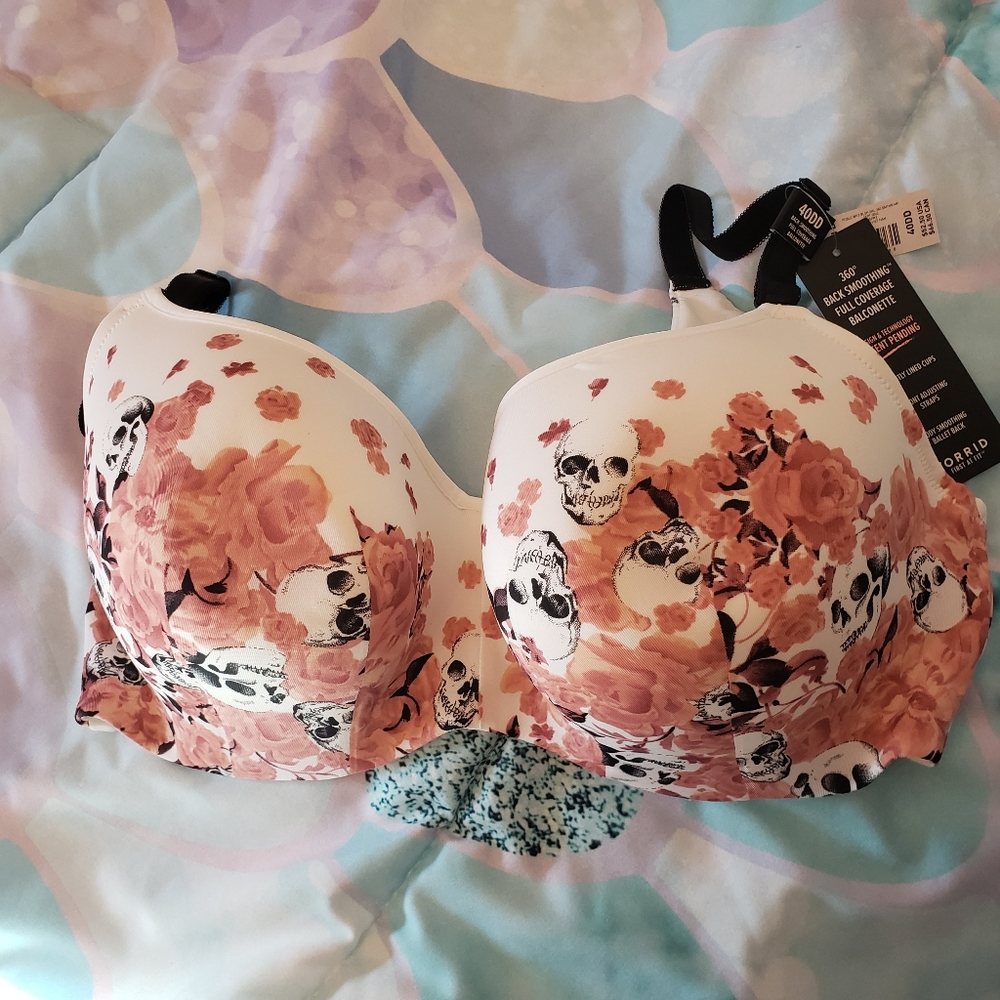 Torrid Floral Skull 40DD Bra